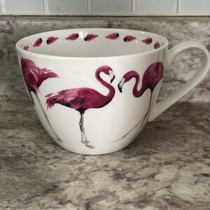 Portobello by Design pretty in pink FLAMINGO MUG bowl England BONE CHINA 20oz